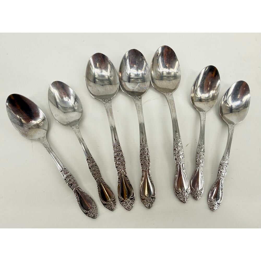 Vintage Northland Stainless Korea Ornate Spoons Lot 8 Replacement Flatware
